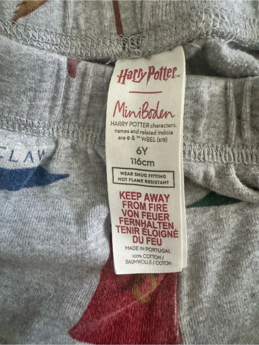 Mini Boden Harry Potter Two-Piece Pajama with Blue Trim